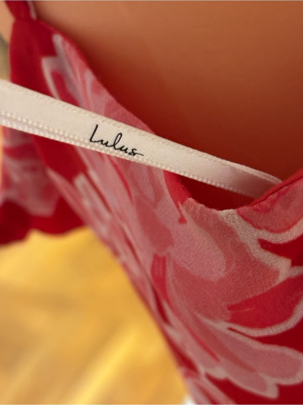 Lulu's Red Floral High-Low Ruffle Midi Dress - Picture 4 of 11